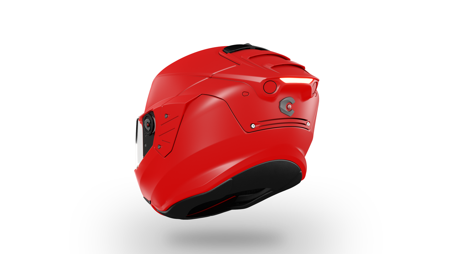 Casque de moto Alpha-S (NO TECH) (ROUGE)