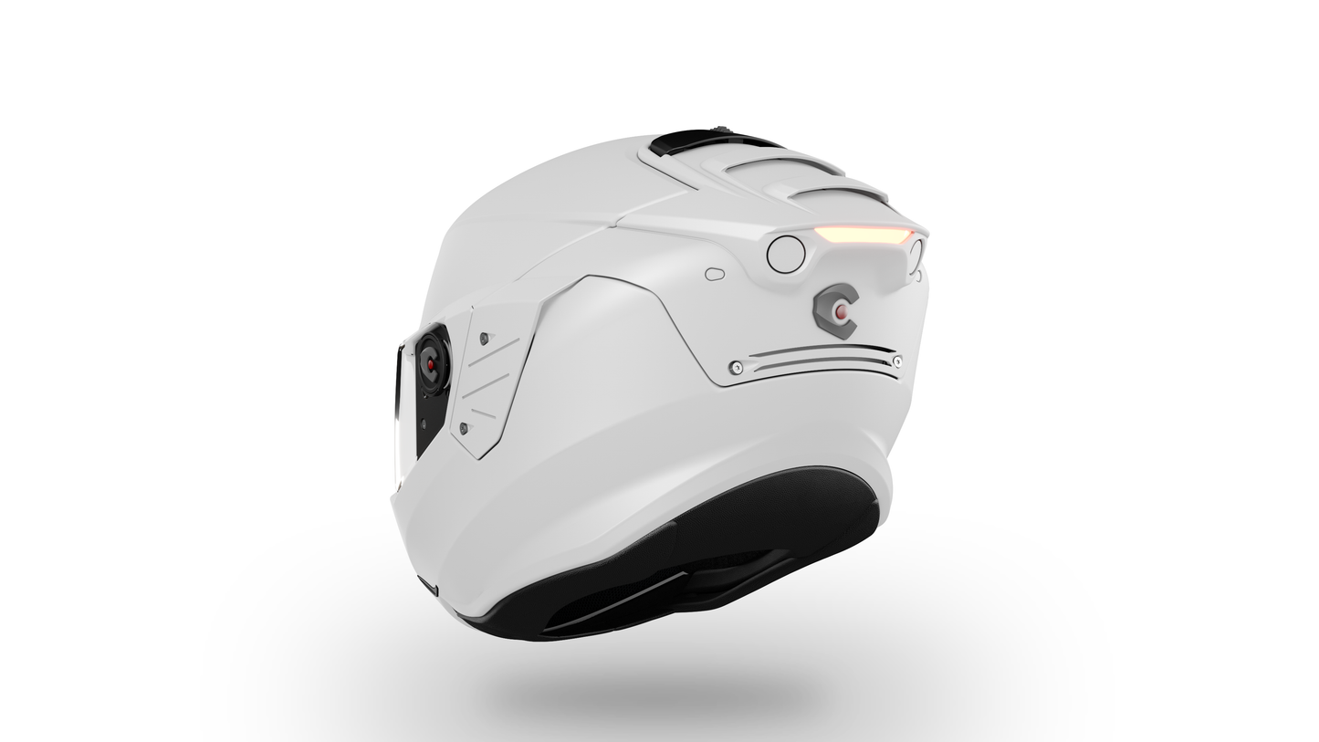 Casque de moto Alpha-S (NO TECH) (blanc)