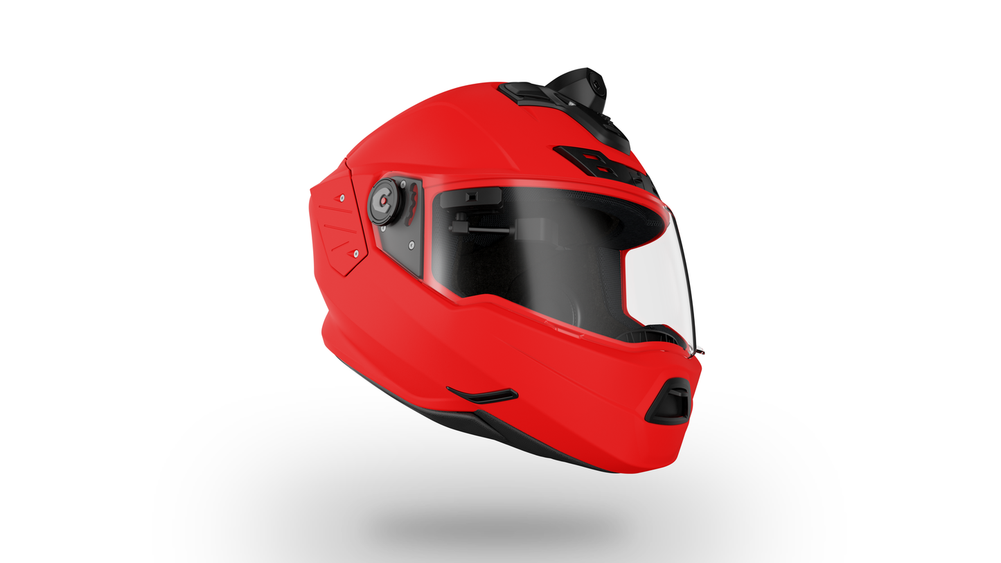 Casque de moto intelligent iC-Rs+ (édition Sports Plus) (ROUGE)