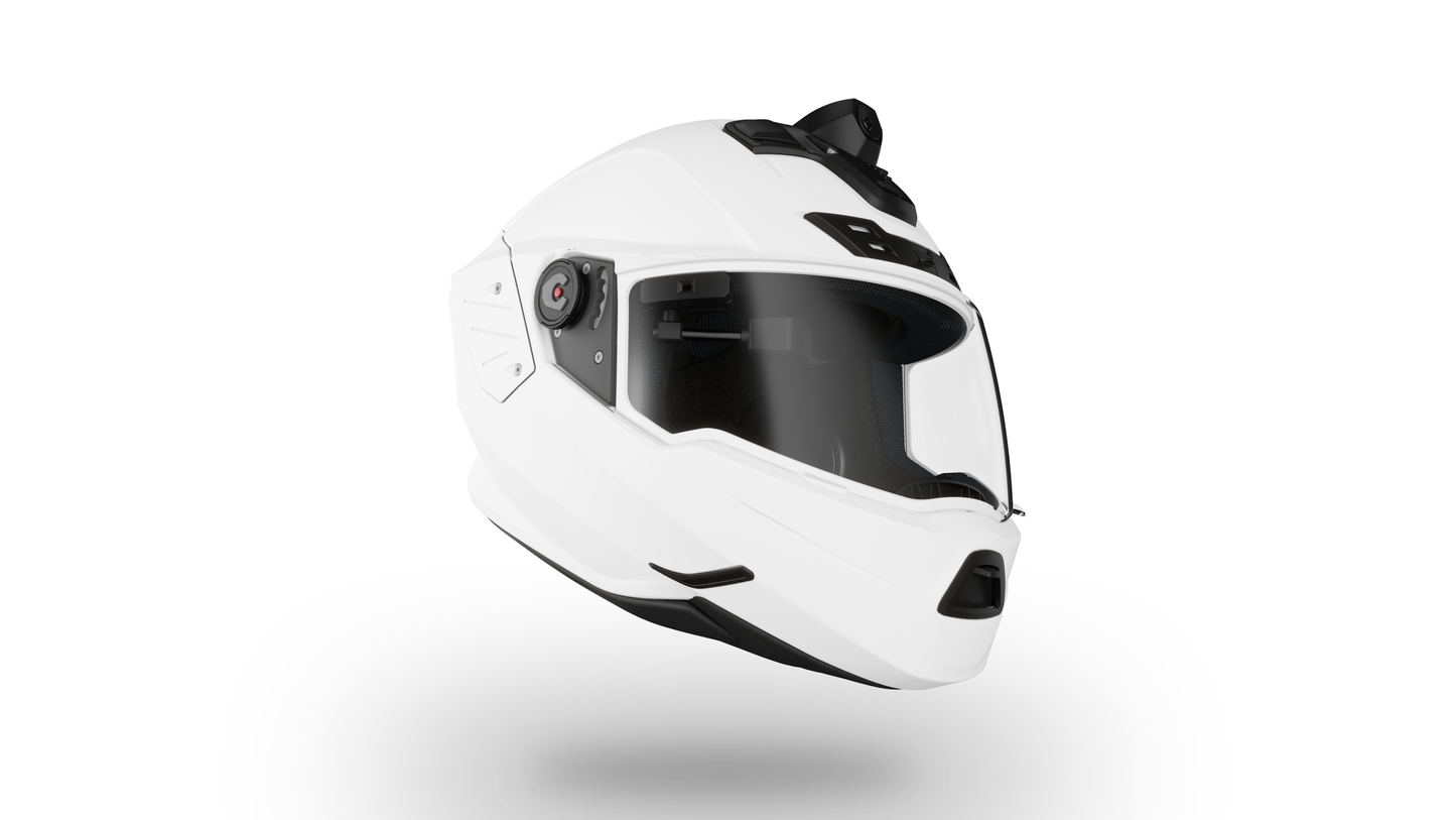 Casque de moto intelligent iC-Rs+ (édition Sports Plus) (BLANC)
