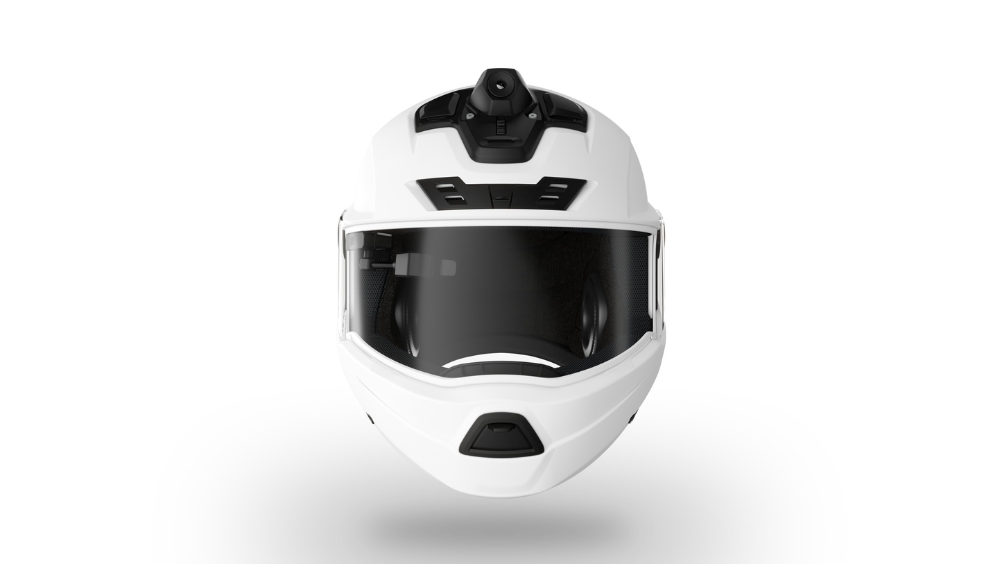 Casque de moto intelligent iC-Rs (édition sport) (BLANC)