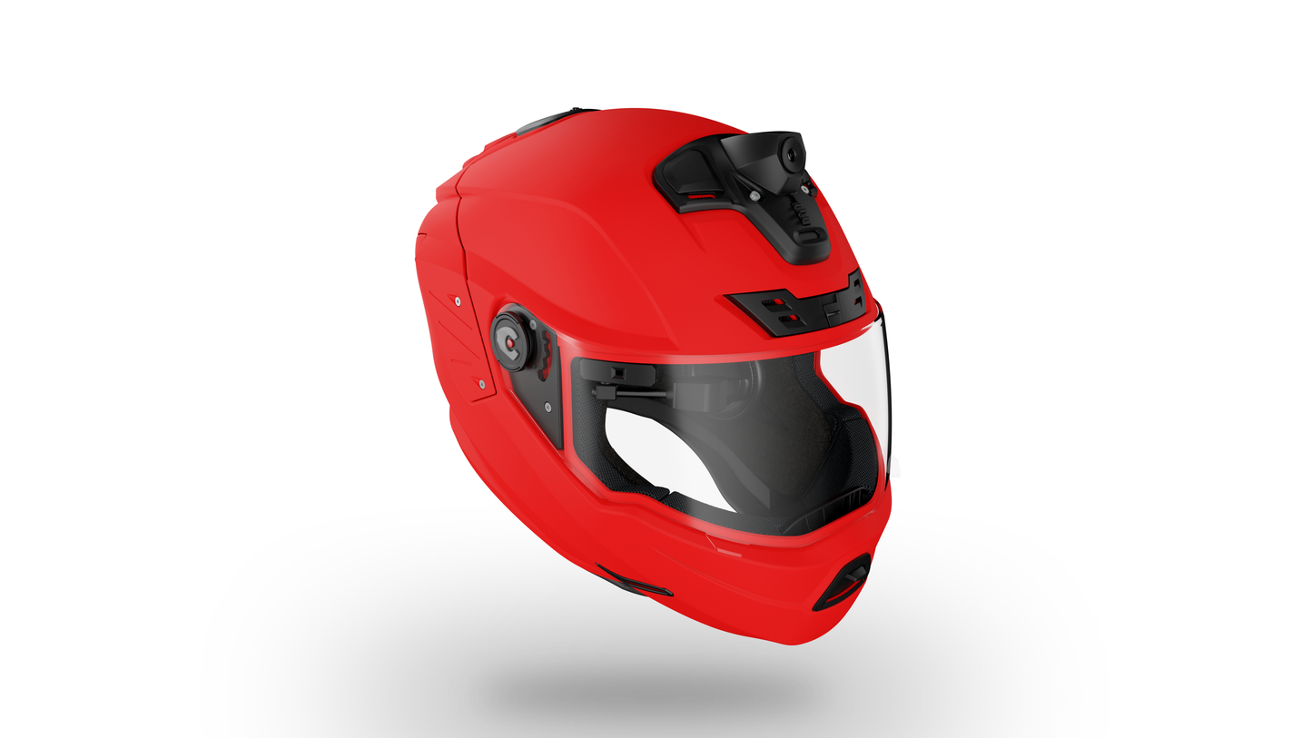 Casque de moto intelligent iC-Rs+ (édition Sports Plus) (ROUGE)