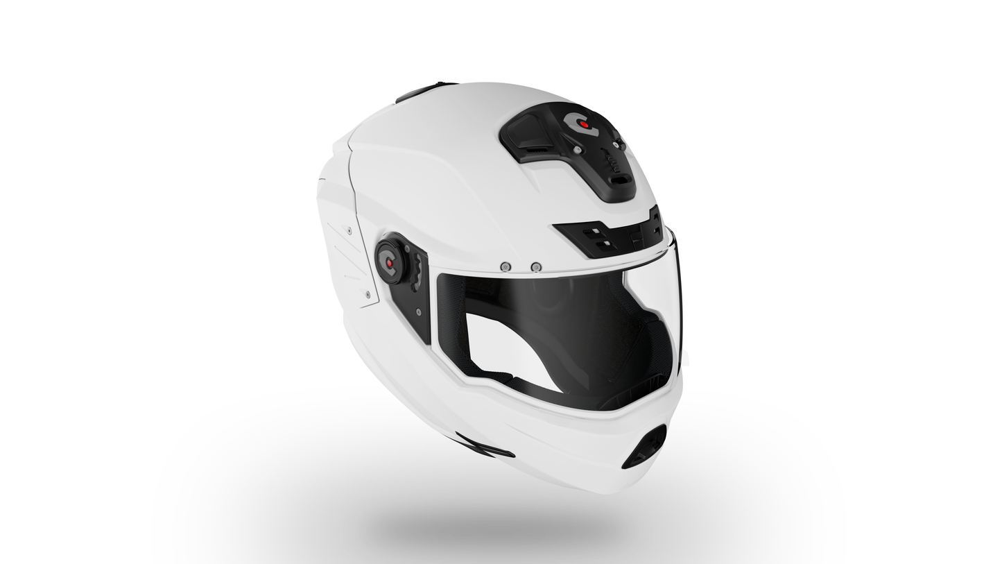 Casque de moto Alpha-S (NO TECH) (blanc)