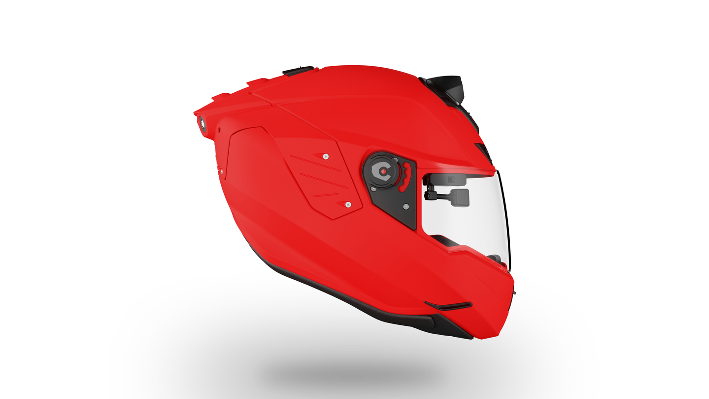 Casque de moto intelligent iC-Rs+ (édition Sports Plus) (ROUGE)