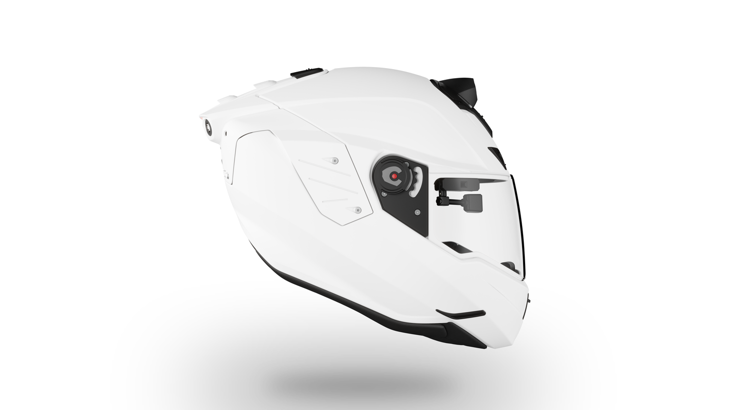 Casque de moto intelligent iC-Rs+ (édition Sports Plus) (BLANC)